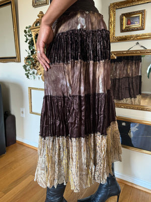 Brown Silk Dress